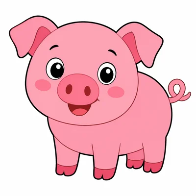 A pink pig.