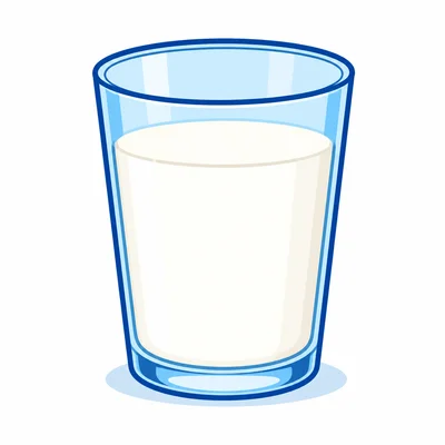 A glass of milk.