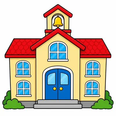 A school building.