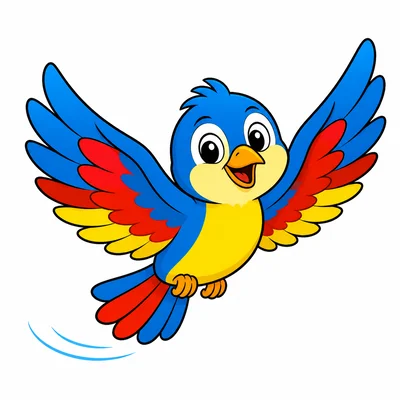 A bird flying.