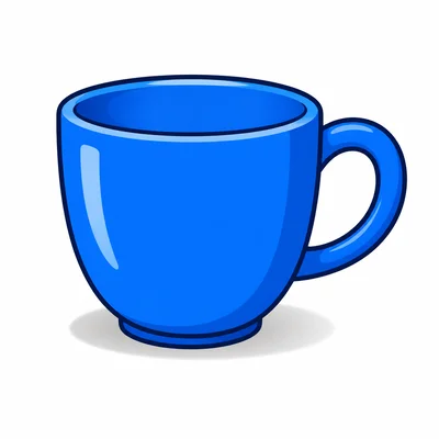 A blue cup.