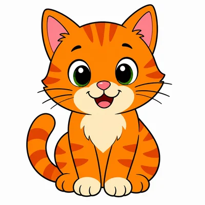 A smiling orange cat.