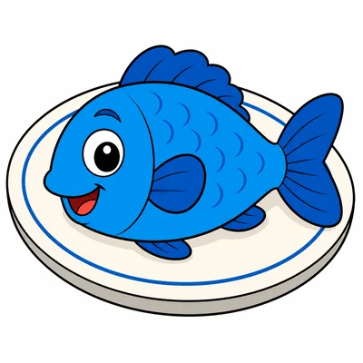 A fish on a dish.