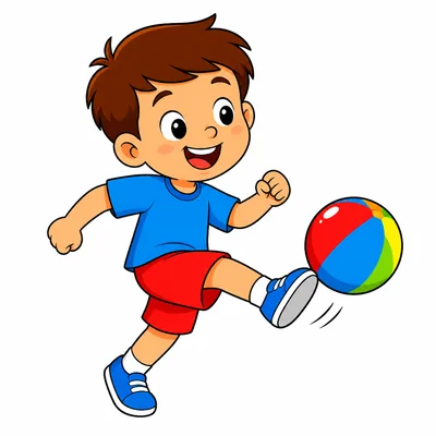A child playing on a sunny day