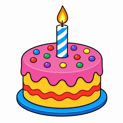 A birthday cake with a candle