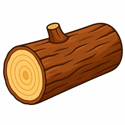 A wooden log