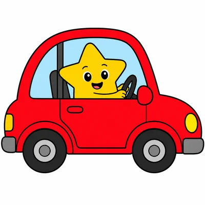 A star inside a car