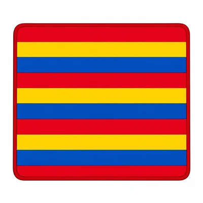 A striped rectangular rug