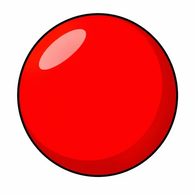 A bright red ball