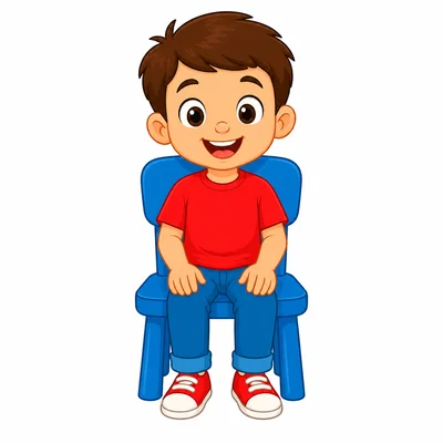 A child sitting on a chair