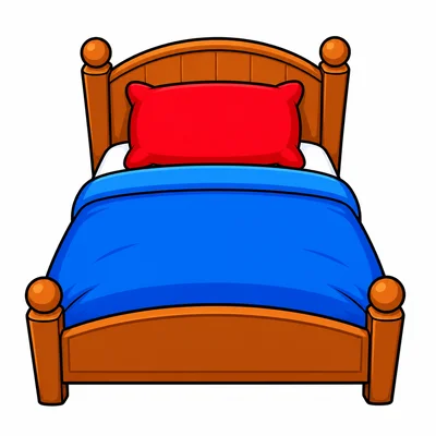 A colorful cartoon bed.