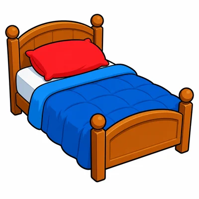 A cozy bed for sleeping.