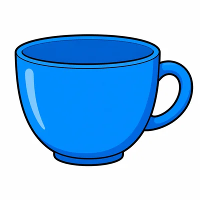 A blue drinking cup.