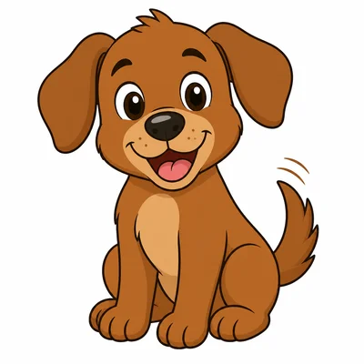 A friendly brown dog.