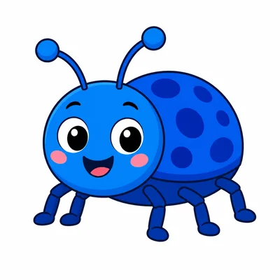 A small blue bug.