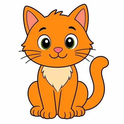 A friendly orange cat sitting.