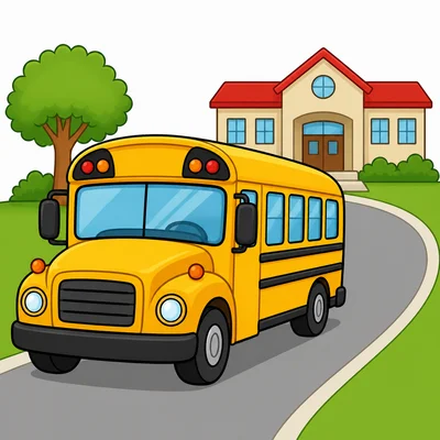 A school bus going to school.