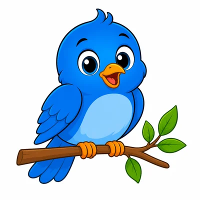 A blue bird on a branch.