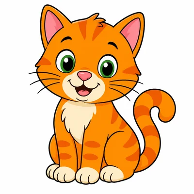 A friendly orange cat sitting.