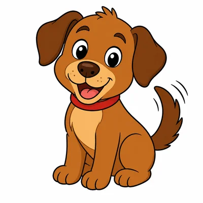 A happy brown dog sitting.