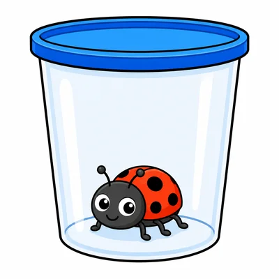 A bug inside a cup.