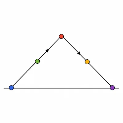 Unlabeled plot mountain diagram with five marked parts from beginning to end.