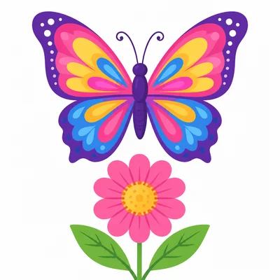 A colorful butterfly flying near a flower.