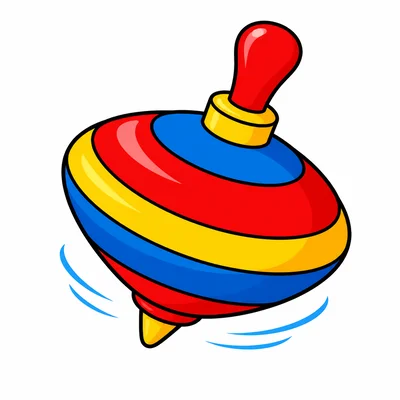 A colorful spinning top.