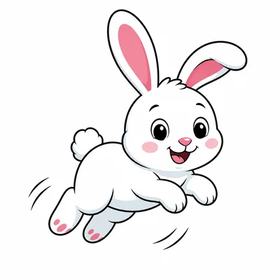 A bunny hopping.