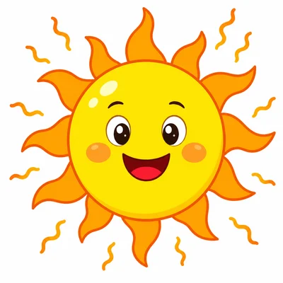 A hot sun with heat waves.