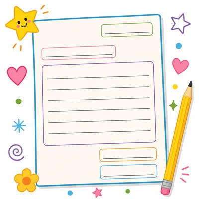 A blank template for writing a complete friendly letter.