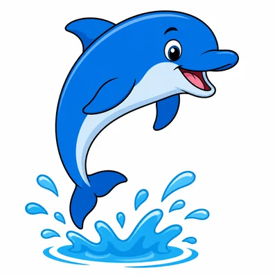 A dolphin leaping above water.