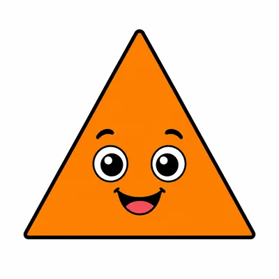 An orange triangle