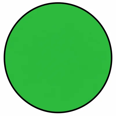 A green circle