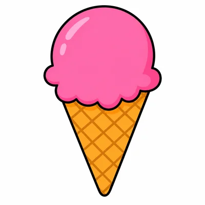 An ice cream cone with a pink scoop