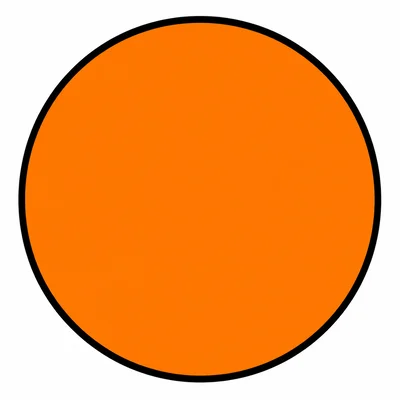 A large orange circle.