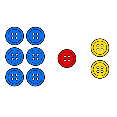 Three groups of buttons showing 6, 1, and 2.