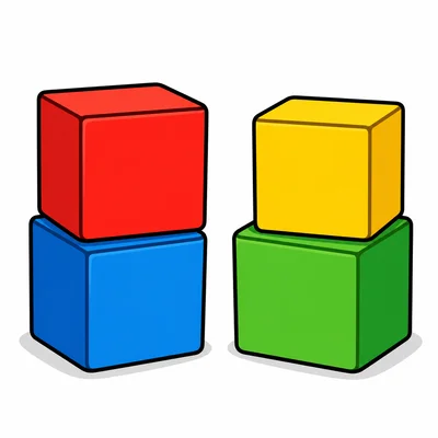 Two blocks and two more blocks.