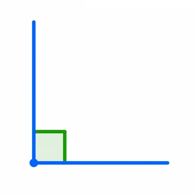 An example of a right angle.