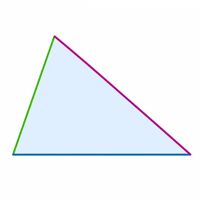 A triangle with three different side lengths.