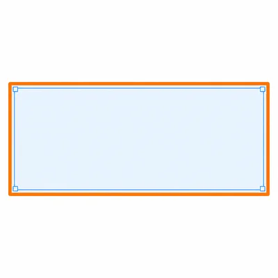 A wide rectangle with its outside edge highlighted to show perimeter.