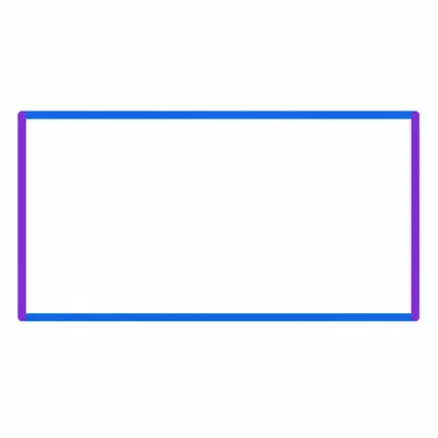 A rectangle with matching long sides and matching short sides highlighted.
