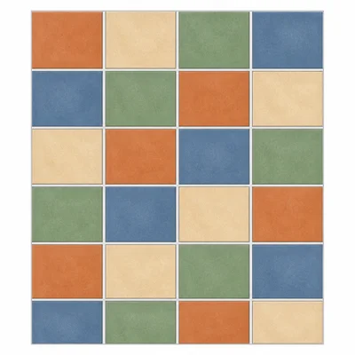 A tiled floor with 6 rows and 4 columns of square tiles.