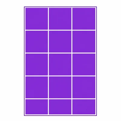 A rectangle with 5 rows of squares and 3 squares in each row.