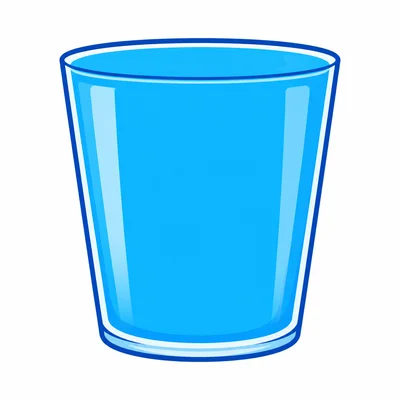 A cup filled with water to the top.
