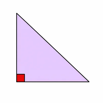 Right triangle with a right angle marker.