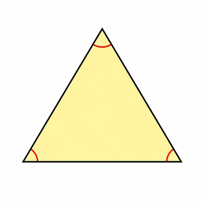 Acute triangle with three small angle arcs.