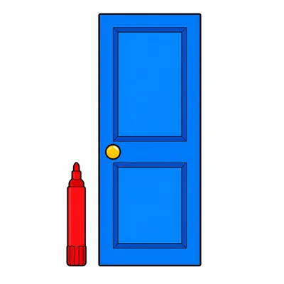 A classroom door is much longer than a marker.