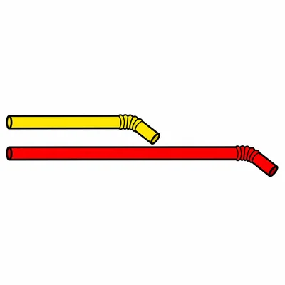 A short straw is shorter than a long straw.