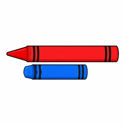 A new crayon is longer than a used crayon.